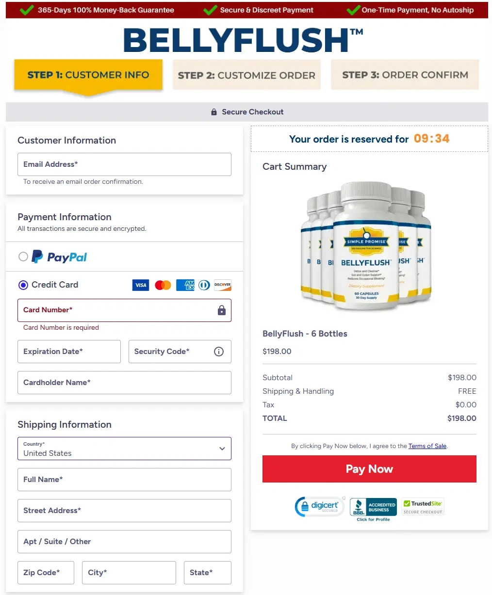 BellyFlush- Secure Page